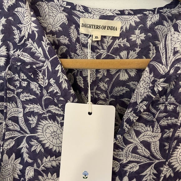 Daughters of India Kyra Midi Dress-Blue Iris - Picture 2 of 5